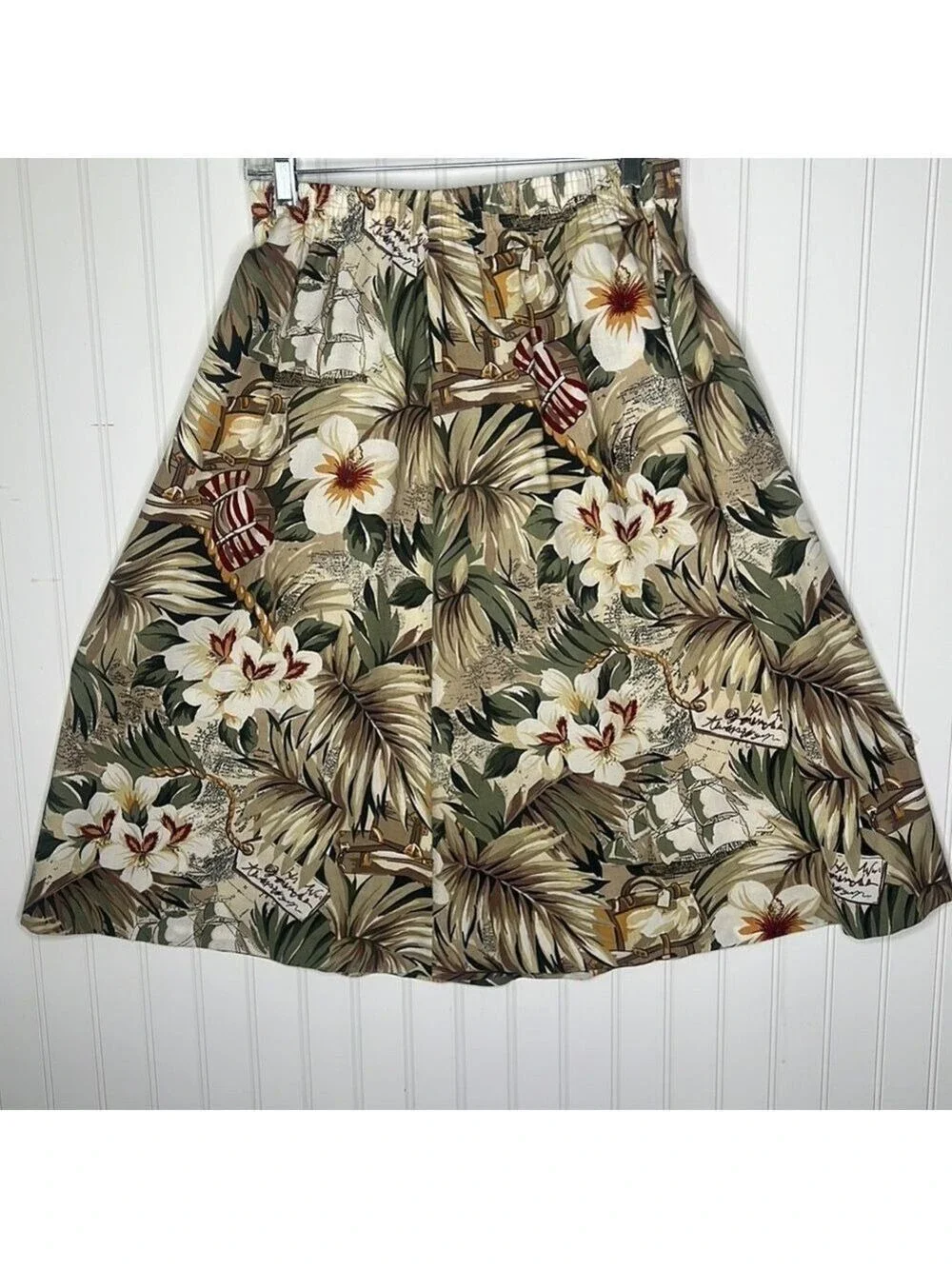Alfred Dunner Tropical Print Skirt Size 14 Petite